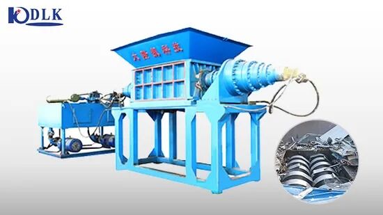 42CrMo Blade Plastic Crusher with PLC Control and Low Speed High Torque Double-Shaft Shredder