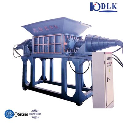 Double Shaft Shredder with PLC Control 42CrMo Blade and Hydraulic Power for Plastic Recycling